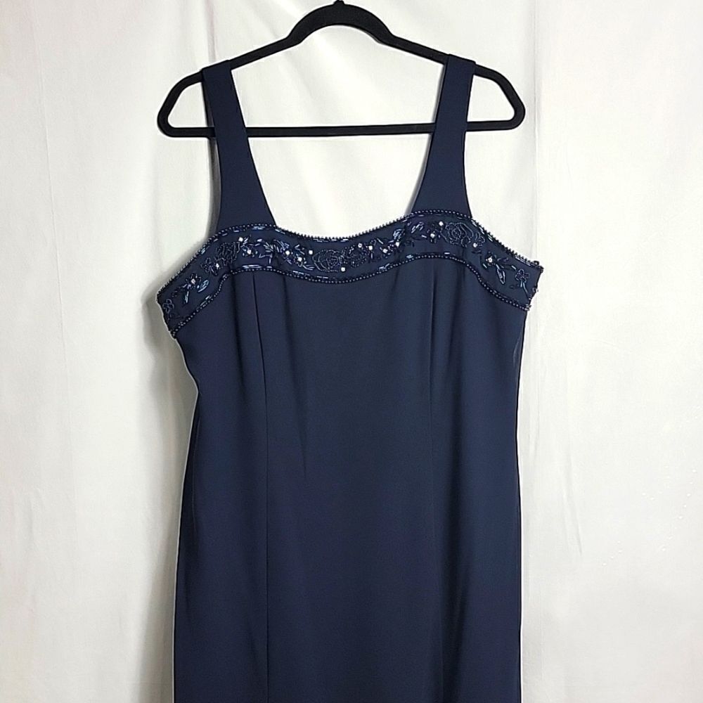 MARSONI.. navy blue maxi dress.. formal..